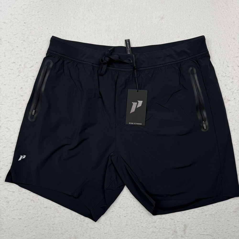 1st Phorm Shorts Mens XL Black Athletic Running 7 Inseam Quick Dry Zip Pockets